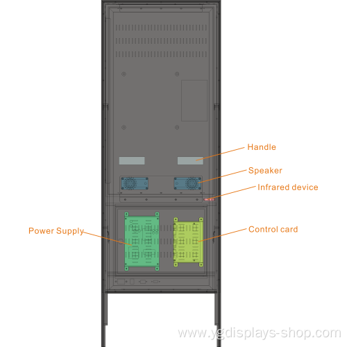 floor stand LCD signage indoor advertising digital player